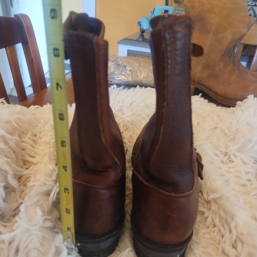 Women's Brown Engineer Moto Boots 10 - Picture 5 of 7